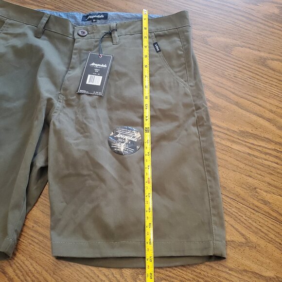 BNWT Aeropostale Reflex Twill Men's Olive Shorts Sz 36 - Picture 9 of 10